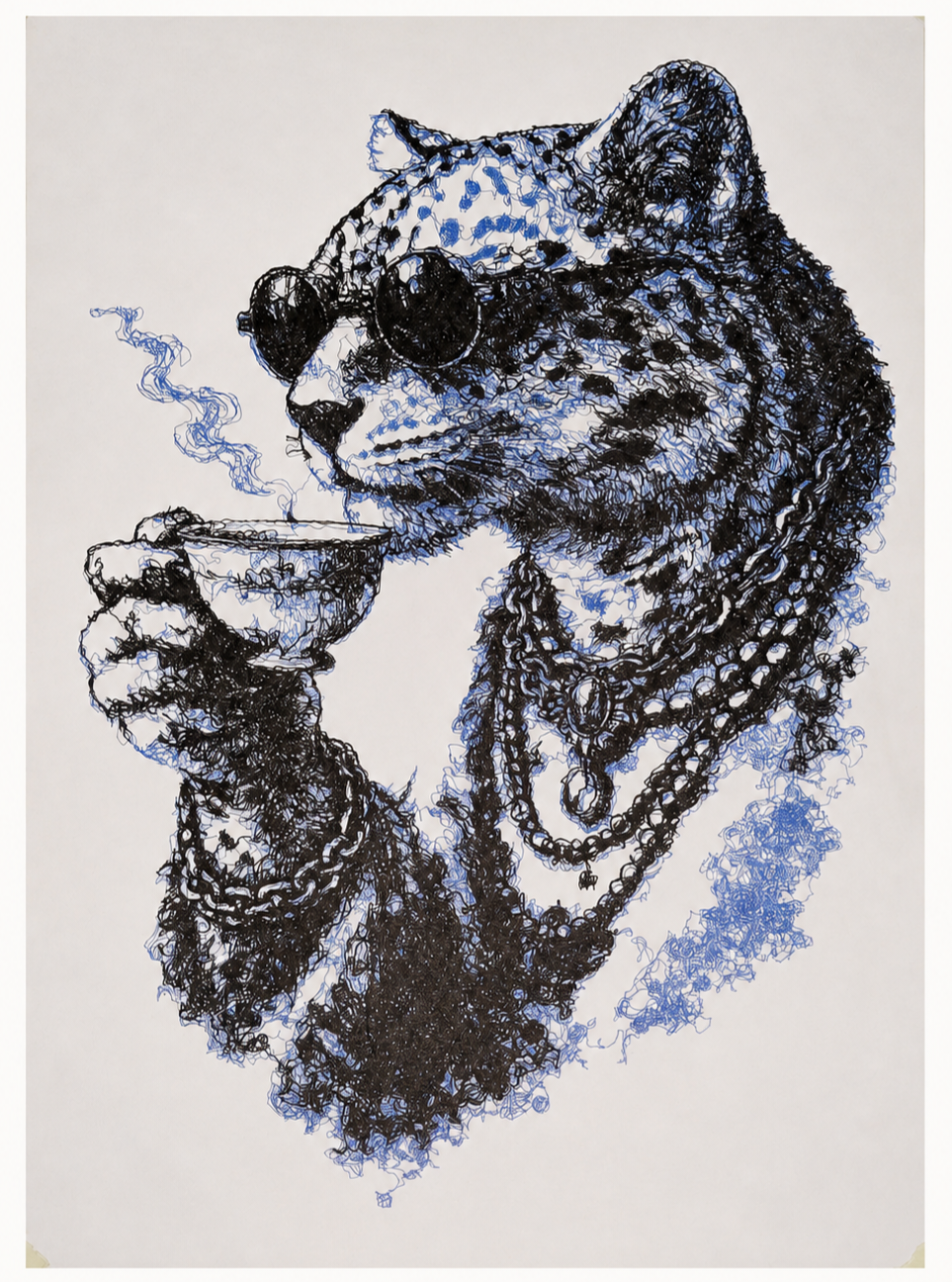Le thé bleu du chat